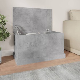 Concrete gray plywood storage trunk 70x40x38 cm by vidaXL, Storage trunks - Ref: Foro24-816508, Price: 53,57 €, Discount: %