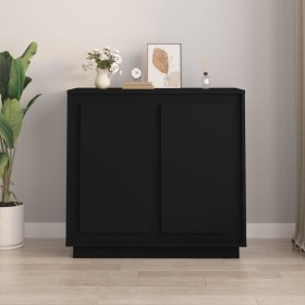 Aparador de madera contrachapada negro 80x34x75 cm de vidaXL, Aparadores - Ref: Foro24-819885, Precio: 84,99 €, Descuento: %