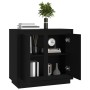 Aparador de madera contrachapada negro 80x34x75 cm de vidaXL, Aparadores - Ref: Foro24-819885, Precio: 84,89 €, Descuento: %