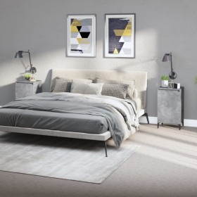 Bedside tables 2 pcs concrete gray wood 40x35x70 cm by vidaXL, Nightstands - Ref: Foro24-819653, Price: 75,99 €, Discount: %