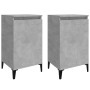 Mesitas de noche 2 uds madera gris hormigón 40x35x70 cm de vidaXL, Mesitas de noche - Ref: Foro24-819653, Precio: 76,00 €, De...