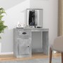 Dresser with plywood mirror in gray concrete finish, measuring 90x50x132.5cm. by vidaXL, Bedroom Dressers - Ref: Foro24-81676...