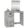 Dresser with plywood mirror in gray concrete finish, measuring 90x50x132.5cm. by vidaXL, Bedroom Dressers - Ref: Foro24-81676...