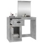 Dresser with plywood mirror in gray concrete finish, measuring 90x50x132.5cm. by vidaXL, Bedroom Dressers - Ref: Foro24-81676...