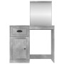 Dresser with plywood mirror in gray concrete finish, measuring 90x50x132.5cm. by vidaXL, Bedroom Dressers - Ref: Foro24-81676...