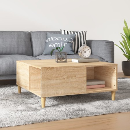 Sonoma oak plywood coffee table 80x80x36.5 cm by vidaXL, Coffee table - Ref: Foro24-821095, Price: 46,88 €, Discount: %