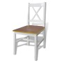 Juego de muebles de comedor 5 piezas marrón y blanco de vidaXL, muebles para cocinas y comedores - Ref: Foro24-240884, Precio...