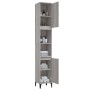 Armario de baño madera contrachapada gris Sonoma 30x30x190 cm de vidaXL, Muebles de baño - Ref: Foro24-819802, Precio: 100,32...