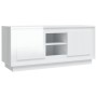 Glossy white plywood TV cabinet 102x35x45 cm by vidaXL, TV Furniture - Ref: Foro24-819862, Price: 64,82 €, Discount: %