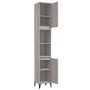 Armario de baño madera contrachapada gris Sonoma 30x30x190 cm de vidaXL, Muebles de baño - Ref: Foro24-819802, Precio: 100,32...