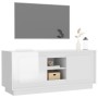 Mueble de TV madera contrachapada blanco brillo 102x35x45 cm de vidaXL, Muebles TV - Ref: Foro24-819862, Precio: 64,75 €, Des...