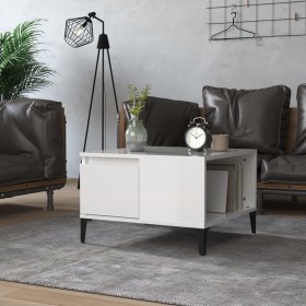 Glossy white plywood coffee table 55x55x36.5 cm by vidaXL, Coffee table - Ref: Foro24-821086, Price: 56,23 €, Discount: %