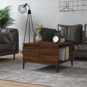 Oak brown plywood coffee table 55x55x36.5 cm by vidaXL, Coffee table - Ref: Foro24-821091, Price: 38,31 €, Discount: %