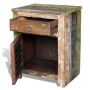 Beistelltisch mit 1 Schublade und 1 Tür aus recyceltem Holz von vidaXL, Nachttische - Ref: Foro24-240950, Preis: 135,06 €, Ra...