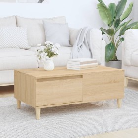 Sonoma oak plywood coffee table 90x50x36.5 cm by vidaXL, Coffee table - Ref: Foro24-821111, Price: 69,79 €, Discount: %