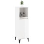 Armario de baño madera contrachapada blanco brillo 30x30x100 cm de vidaXL, Muebles de baño - Ref: Foro24-819814, Precio: 65,9...