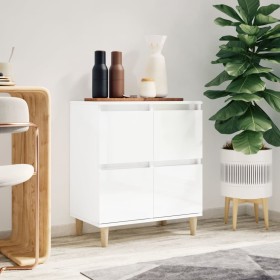 Glossy white plywood sideboard 60x35x70 cm by vidaXL, Sideboards - Ref: Foro24-821158, Price: 67,81 €, Discount: %