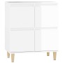 Hochglanzweißes Sperrholz-Sideboard 60x35x70 cm von vidaXL, Sideboards - Ref: Foro24-821158, Preis: 68,20 €, Rabatt: %