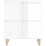 Aparador de madera contrachapada blanco brillante 60x35x70 cm de vidaXL, Aparadores - Ref: Foro24-821158, Precio: 68,20 €, De...