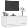 Glossy white plywood coffee table 102x50x44 cm by vidaXL, Coffee table - Ref: Foro24-819878, Price: 58,36 €, Discount: %