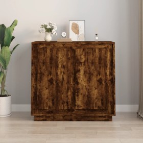 Aparador madera contrachapada color roble ahumado 80x34x75 cm de vidaXL, Aparadores - Ref: Foro24-819889, Precio: 76,24 €, De...