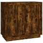 Aparador madera contrachapada color roble ahumado 80x34x75 cm de vidaXL, Aparadores - Ref: Foro24-819889, Precio: 76,11 €, De...