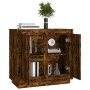 Smoked oak plywood sideboard 80x34x75 cm by vidaXL, Sideboards - Ref: Foro24-819889, Price: 76,11 €, Discount: %