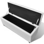 Long White Wooden Storage Bench by vidaXL, Benches for halls and storage - Ref: Foro24-241062, Price: 131,64 €, Discount: %