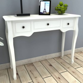 Console table with three white drawers by vidaXL, Side tables - Ref: Foro24-241143, Price: 148,27 €, Discount: %