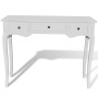 Mesa consola tocador con tres cajones blancos de vidaXL, Mesas auxiliares - Ref: Foro24-241143, Precio: 148,27 €, Descuento: %