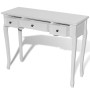 Mesa consola tocador con tres cajones blancos de vidaXL, Mesas auxiliares - Ref: Foro24-241143, Precio: 148,27 €, Descuento: %