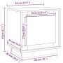 Mesita de noche madera contrachapada blanco 44x35x45 cm de vidaXL, Mesitas de noche - Ref: Foro24-819836, Precio: 35,84 €, De...