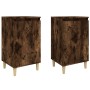 Nightstands 2 pcs smoke oak plywood 40x35x70 cm by vidaXL, Nightstands - Ref: Foro24-819639, Price: 53,26 €, Discount: %