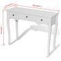 Mesa consola tocador con tres cajones blancos de vidaXL, Mesas auxiliares - Ref: Foro24-241143, Precio: 148,27 €, Descuento: %