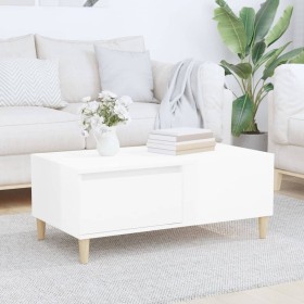 Glossy white plywood coffee table 90x50x36.5 cm by vidaXL, Coffee table - Ref: Foro24-821110, Price: 66,15 €, Discount: %