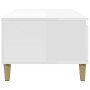 Mesa de centro madera contrachapada blanco brillo 90x50x36,5 cm de vidaXL, Mesas de centro - Ref: Foro24-821110, Precio: 66,1...