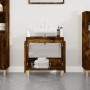 Smoked oak plywood sink cabinet 58x33x60cm by vidaXL, bathroom vanities - Ref: Foro24-821257, Price: 48,68 €, Discount: %