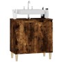 Smoked oak plywood sink cabinet 58x33x60cm by vidaXL, bathroom vanities - Ref: Foro24-821257, Price: 48,68 €, Discount: %