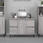 Sonoma gray plywood sink cabinet 80x33x60 cm by vidaXL, bathroom vanities - Ref: Foro24-821282, Price: 94,60 €, Discount: %