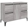 Sonoma grauer Sperrholz-Waschbeckenschrank 80x33x60 cm von vidaXL, Badezimmerwaschtische - Ref: Foro24-821282, Preis: 95,92 €...