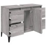 Sonoma gray plywood sink cabinet 80x33x60 cm by vidaXL, bathroom vanities - Ref: Foro24-821282, Price: 94,60 €, Discount: %