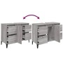 Sonoma gray plywood sink cabinet 80x33x60 cm by vidaXL, bathroom vanities - Ref: Foro24-821282, Price: 94,60 €, Discount: %