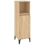 Armario de baño madera contrachapada roble Sonoma 30x30x100 cm de vidaXL, Muebles de baño - Ref: Foro24-819815, Precio: 70,69...