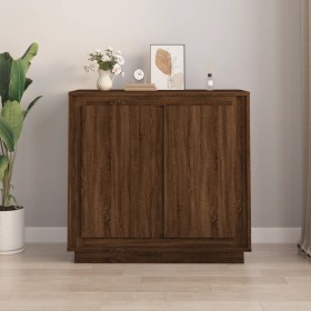 Brown oak plywood sideboard 80x34x75 cm by vidaXL, Sideboards - Ref: Foro24-819891, Price: 94,03 €, Discount: %