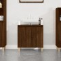 Armario de lavabo madera contrachapada roble marrón 58x33x60 cm de vidaXL, Tocadores de baño - Ref: Foro24-821259, Precio: 49...