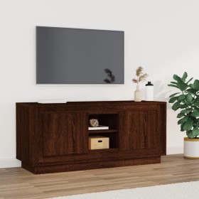 Brown oak plywood TV cabinet 102x35x45 cm by vidaXL, TV Furniture - Ref: Foro24-819867, Price: 61,03 €, Discount: %