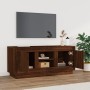 Brown oak plywood TV cabinet 102x35x45 cm by vidaXL, TV Furniture - Ref: Foro24-819867, Price: 61,99 €, Discount: %