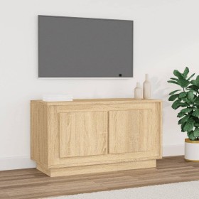 Mueble para TV madera contrachapada roble Sonoma 80x35x45 cm de vidaXL, Muebles TV - Ref: Foro24-819855, Precio: 49,99 €, Des...