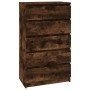 Cómoda de madera contrachapada roble ahumado 60x36x103 cm de vidaXL, Cajoneras - Ref: Foro24-823021, Precio: 102,52 €, Descue...