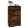 Cómoda de madera contrachapada roble ahumado 60x36x103 cm de vidaXL, Cajoneras - Ref: Foro24-823021, Precio: 102,52 €, Descue...